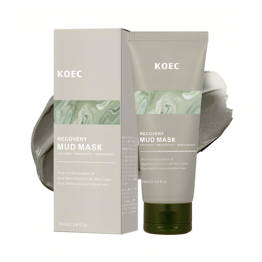 ANGEL SILK Moisturizing Mud Mask, Collagen Night Wrapping Cream, Pore Purifying Wash off Mud Mask Pack For All Skin Types, Also Suitable for Sensitive Skin, Contains Boryeong Mud Powder (1Pack 75ml)