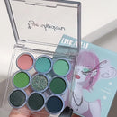 GEEWHILE Green Eyeshadow Palette, Cyan Dark Green Eye Shadows Palette For Women Long Lasting Waterproof Shimmer Matte Eyeshadow Make-Up Palettes Highly Pigmented Blendable Cyan Forest Green Eyeshadow Pallet