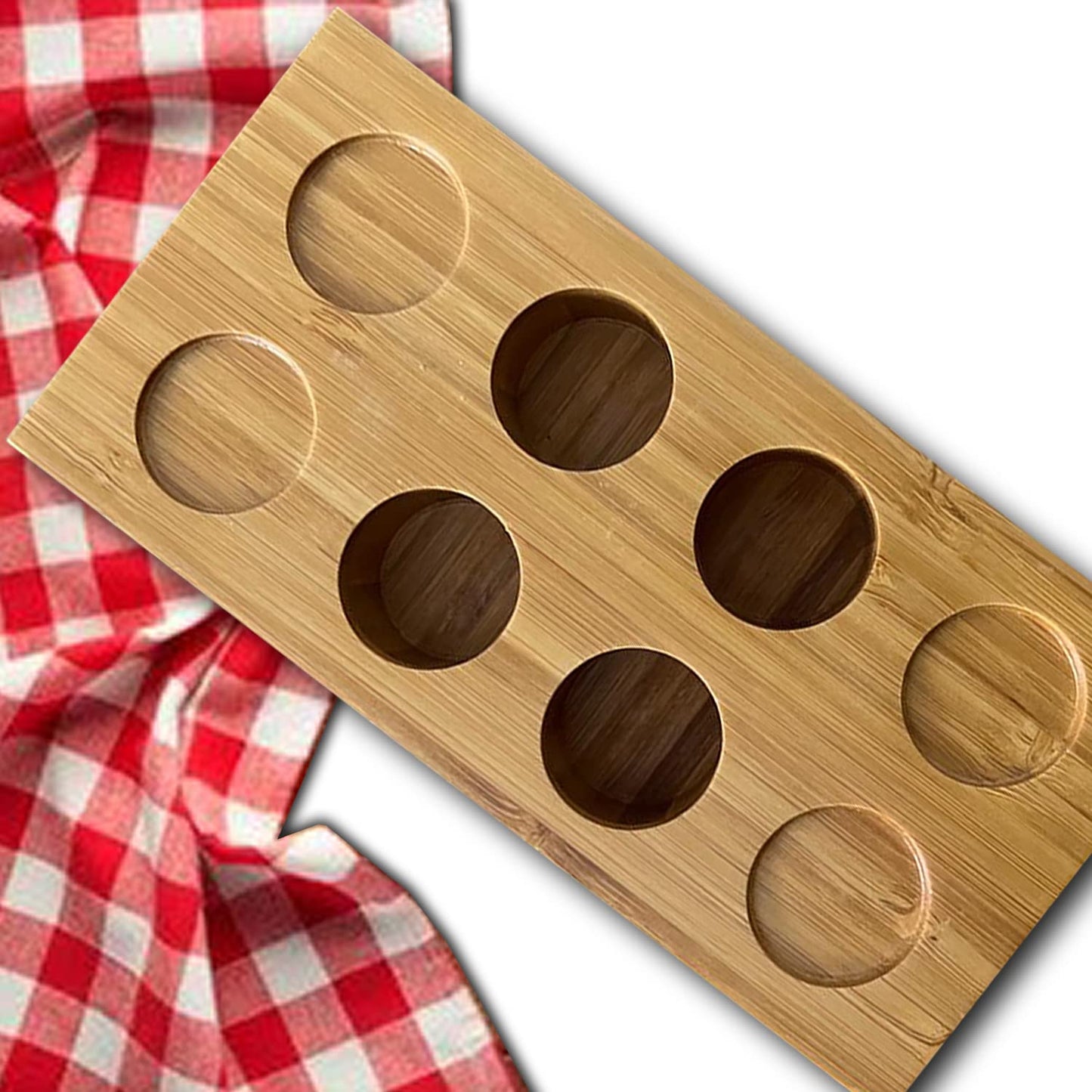 Desert Dress Japanese Bamboo Compressed Hygiene Towel Tray Holder (Tray for 4)