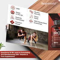 Gentle Iron Tablets High Strength 28mg - 400 Tablets (6+ Months Supply) - Vegan Iron Bisglycinate - Energy Tablets for Tiredness and Fatigue - High Absorption Iron Supplements for Women and Men