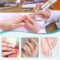 Leikedun Electric Nail File for Thick Toe Nails, 4 Speeds Nail Grinder for Thick Toenails Set for Various Nails and Shapes