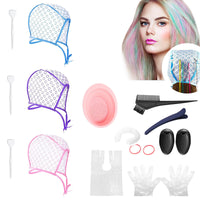 Roontin Hair Highlighting Kit Disposable Highlight Cap Coloring Dye Tool Set for DIY Salon Hair Dye Tools, Colouring Tools & Accessories