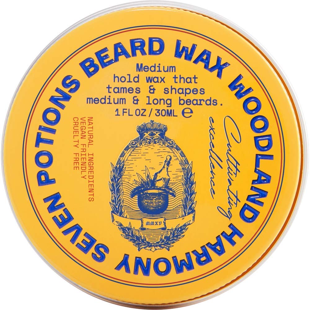SEVEN POTIONS Seven Potions Beard Wax for Men — Medium Hold Styling Wax to Shape And Nourish Your Beard — All-Natural, Vegan, Cruelty Free — Woodland Harmony (30 ml)