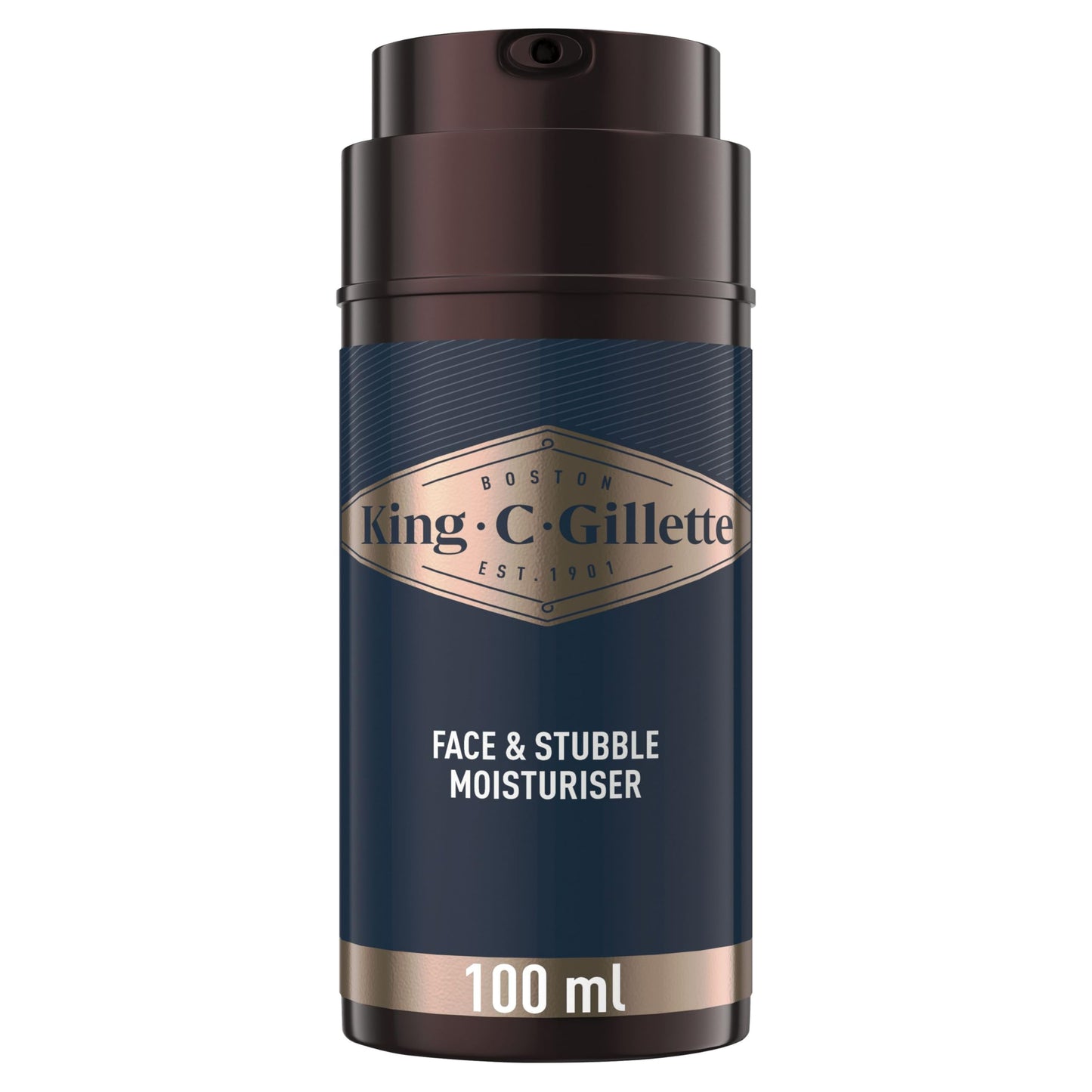 King C. Gillette Face & Beard Moisturiser for Men, 100 ml, with Vitamin B (B3), B5 Complex & Argan Oil, Beard Softener for Men