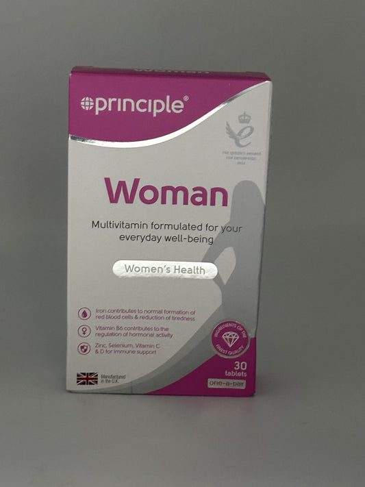 MGL Principle Woman Multivitamin – 30 Tablets | One-A-Day Supplement for Women | with Iron, Folic Acid, Vitamin D & B12 | Supports Energy, Immunity & Hormonal Balance | Made in The UK