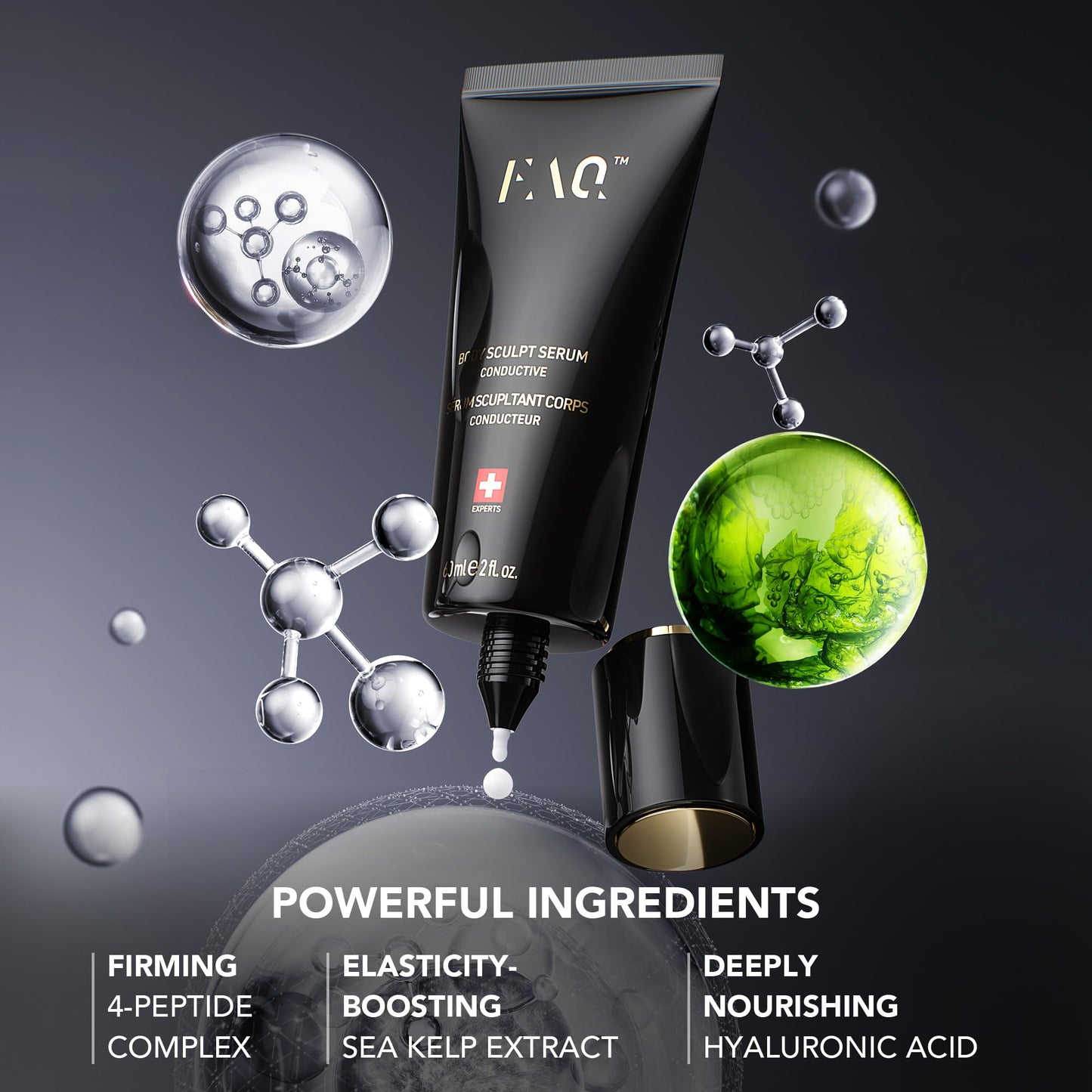 FAQ Body Sculpt Serum – Hyaluronic Acid Serum & Moisturiser for Women with Peptides & Sea Kelp – Conductive Firming Body Lotion for Cellulite Massager & Toning Routines