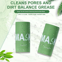 DRTRU Green Tea Mask Stick, Green Tea Deep Cleanse Mask,Blackhead Remover With Green Tea Extract, Deep Cleansing and Moisturizing, Oil Control, Pore Shrinking, Suitable for Women and Men (2 Pcs)