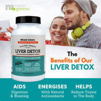 Macro Greens Liver Detox and Repair - High Strength with 20 Effective Ingredients | Boosted with Dandelion, Turmeric, Amino Acids, Vitamins and More | 120 Capsules - 60 Day Supply