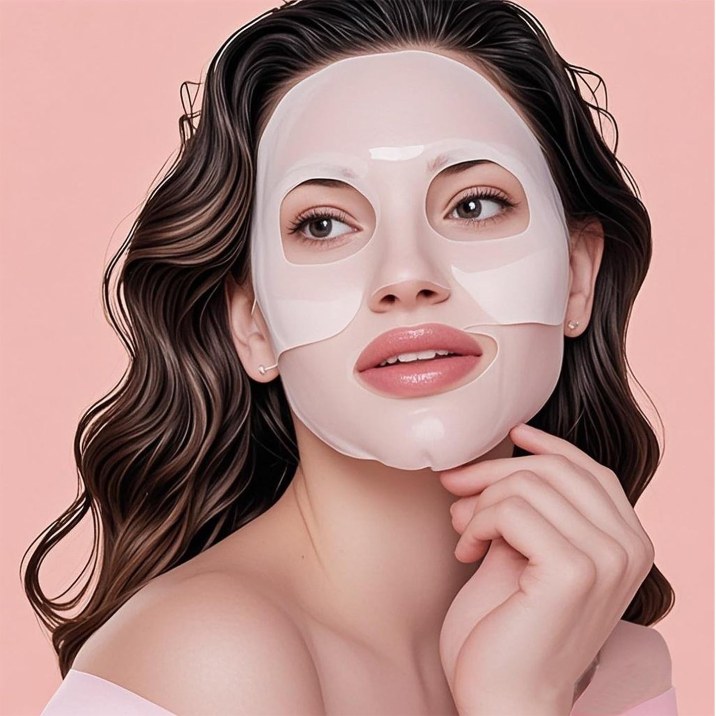 ZYNWEAI Collagen Face Mask, 4Pcs Bio Collagen Sleeping Mask, Overnight Hydration for Dry Skin, Deep Moisturising Anti-Aging Face Mask For Wrinkle Reduction, Skin Elasticity
