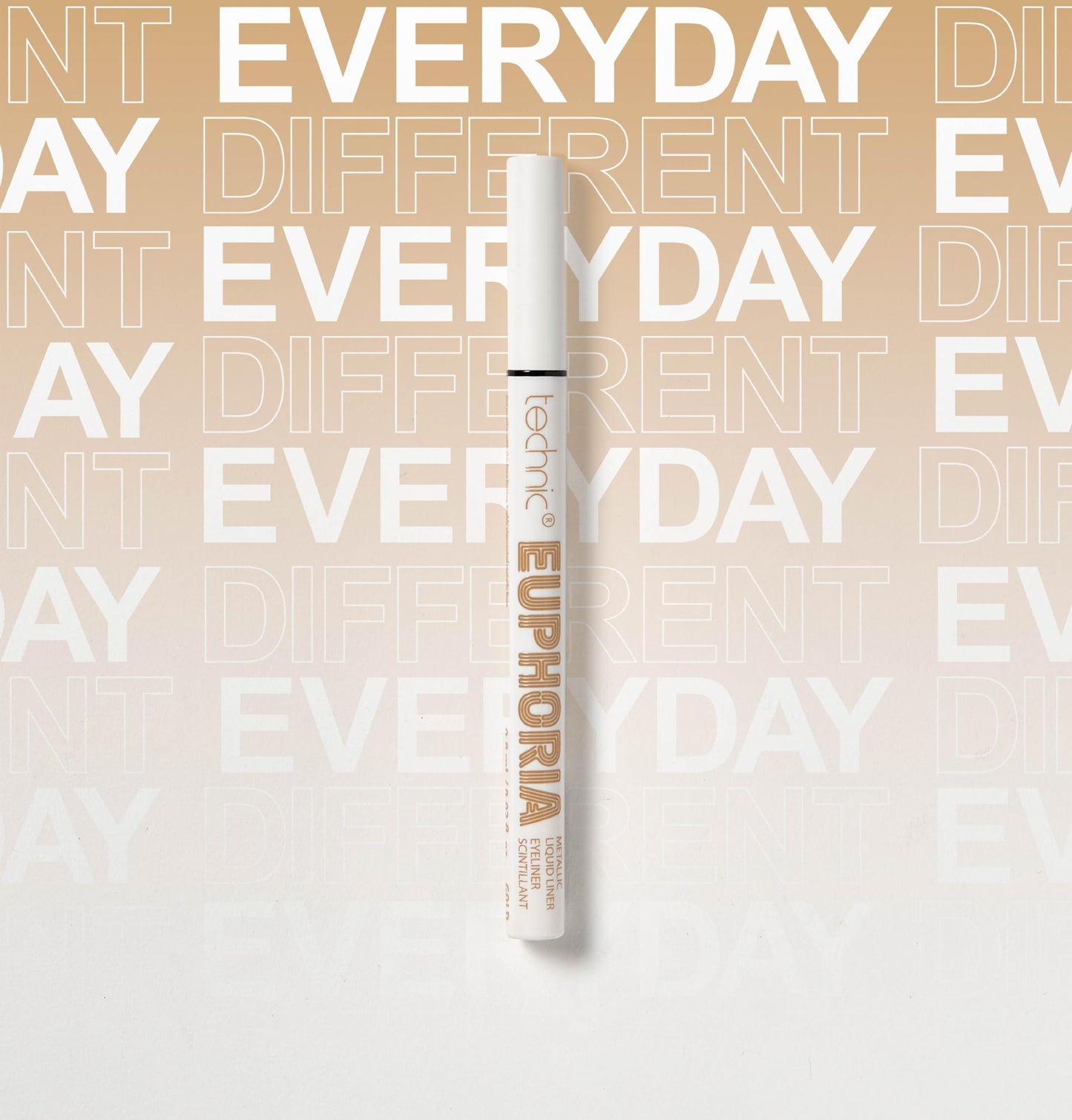 Technic Euphoria Metallic Liquid Liner - Highly Pigmented - Long Lasting - Brush like Tip for Ultimate Precision 0.8ml (Gold)