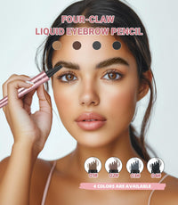 HOPHAT Magic Liquid Eyebrow Pencil - New 4 Tip Microblade Eyebrow Pen, Eyebrow Contouring Pen, Natural Long-Lasting Hair-Like Defined Brows Microblading Eyebrow Pencil (# 01)