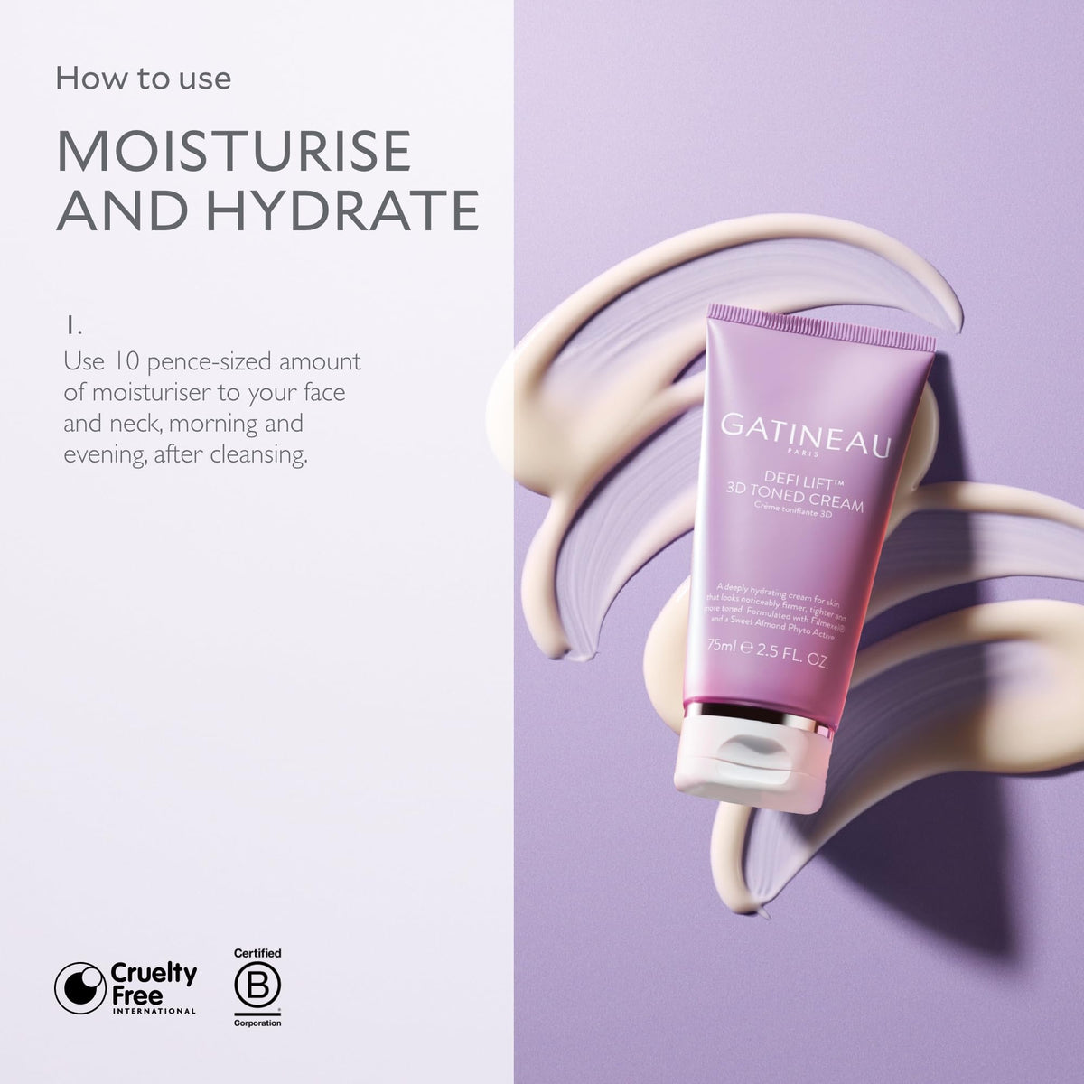 Gatineau GATINEAU Defi Lift 3D Toned Cream - 15ml, Firming & Volumising Face Cream, Filmexel®, Polylift® & Hyaluronic Acid, Firms & Smooths the Appearance of Skin, Plumps & Restores Volume