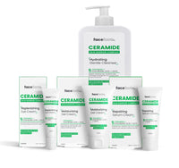 Face Facts Ceramide Skin Care Set – Eye Cream 15ml, Moisturising Gel 50ml, Repairing Serum 30ml, Hydrating Cleanser 200ml – Bundled by Smart Cutie