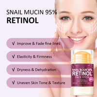 ISBEAUSOLS Anti Aging Retinol Face Cream- 95% Snail Mucin Face Moisturizer for Women - Anti Wrinkle Face Cream - Hydration Day And Night - Hyaluronic Acid,Vitamin E Face Care Repair Nourish Balm Stick