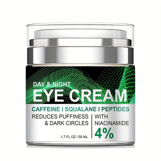 Caffeine Eye Cream for Puffiness and Bags Under Eyes Daily Anti-Wrinkle Cream Collagen Eye Cream Day and Night Peptide Eye Cream Reduce Fine Lines Around the Eyes Smoothing Skin Care 1.7 FL OZ