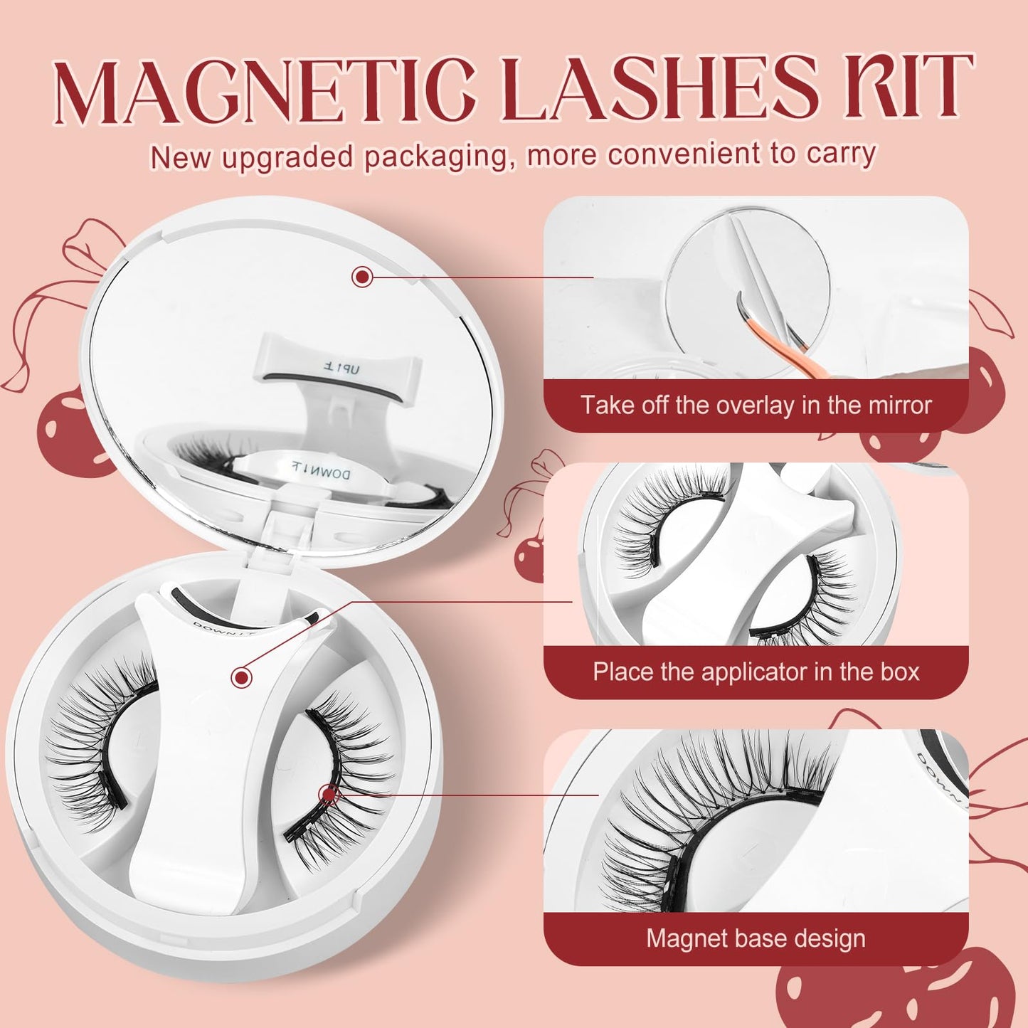 Magnetic Lashes with Applicator, Higu clace Reusable Magnetic Eyelashes No Glue or Eyeliner Need, Waterproof Magnetic Eyelashes Easy to Wear and Remove, Natural Lashes Suitable for Party(STYLE-G)