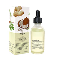 Angozo Veganic Hair Oil,100% Natural Hair Growth Oil,With Caffeine,Biotin,Coconut Oil,Argan Oil, Rosemary Oil,and Castor Oil for Hair Growth,Thickening Hair Mask & Hair Loss Treatment,60ml