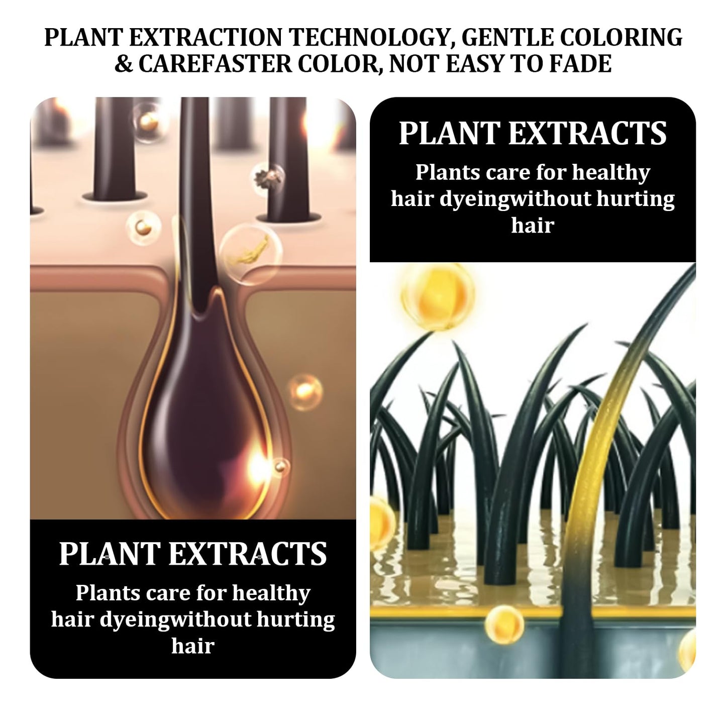 LINXINS Black Hair Shampoo for Natural Hair Colour Instant Black Hair Shampoo Hair Dye Shampoo for Men Women 3 IN 1 Long Lasting and Plant Formula (100ml)