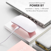 Makartt LED Mini Nail Lamp - Professional Nail Curing Dryer UV Lamps for Light with 60s Timer USB for Glue Gel X Nail Polish Acrylic Powder for Travel Home and Salon