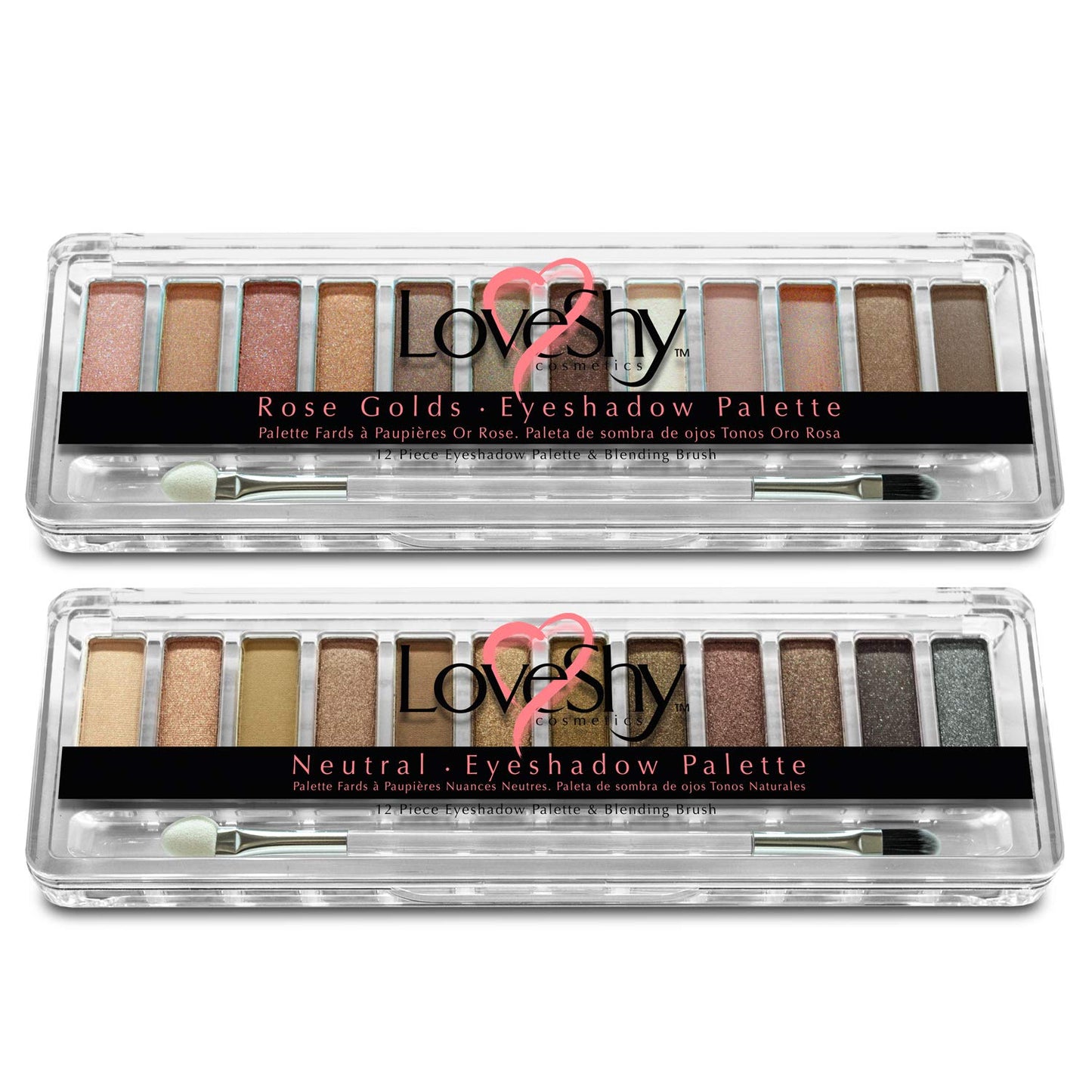 Loveshy LoveShy Cosmetics Eye Makeup set - Includes 2 Eye shadow palette, makeup sets for girls, makeup sets for women, girls makeup sets, makeup sets for teenagers (Kit 1)