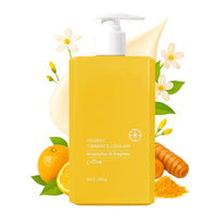 Prosperina MED Vitamin C & Turmeric Brightening Cream – Face & Body Lotion Hydrating Moisturiser with Squalane – Fades Dark Spots, Uneven Tone & Dry Skin – Firming Anti-Aging, Vegan & Dermatologist-Tested 300ml