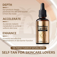 GMHLLES Sunless Tanning Drops, Self Tanning Drops, 60ml for Face And Body | Moisturizing and Nourishing to Make Skin Smooth and Elastic