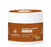 Neolith Cinnamon Almond Body Yogurt | Light weight, Non sticky, Hydrating, Nourishing, Soothing | 92% Organic & Natural,Vegan | No Parabens, No Mineral oils, No Synthetics