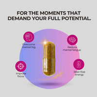Deep Work by Omni Wave – AI-Engineered Mental Performance Supplement, 14 Natural Ingredients for Clear Focus, Enhanced Productivity, Brain Fog Relief, and Stress & Fatigue Support, Jitter-Free Energy.