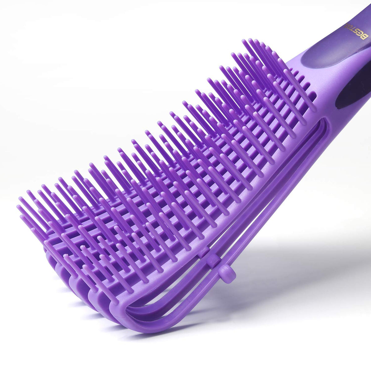 BESTOOL Detangling Brush for Black Natural Hair, Detangler Brush for Natural Black Hair Curly Hair Afro 3/4abc Texture, Faster and Easier Detangle Wet or Dry Hair with No Pain (Purple)