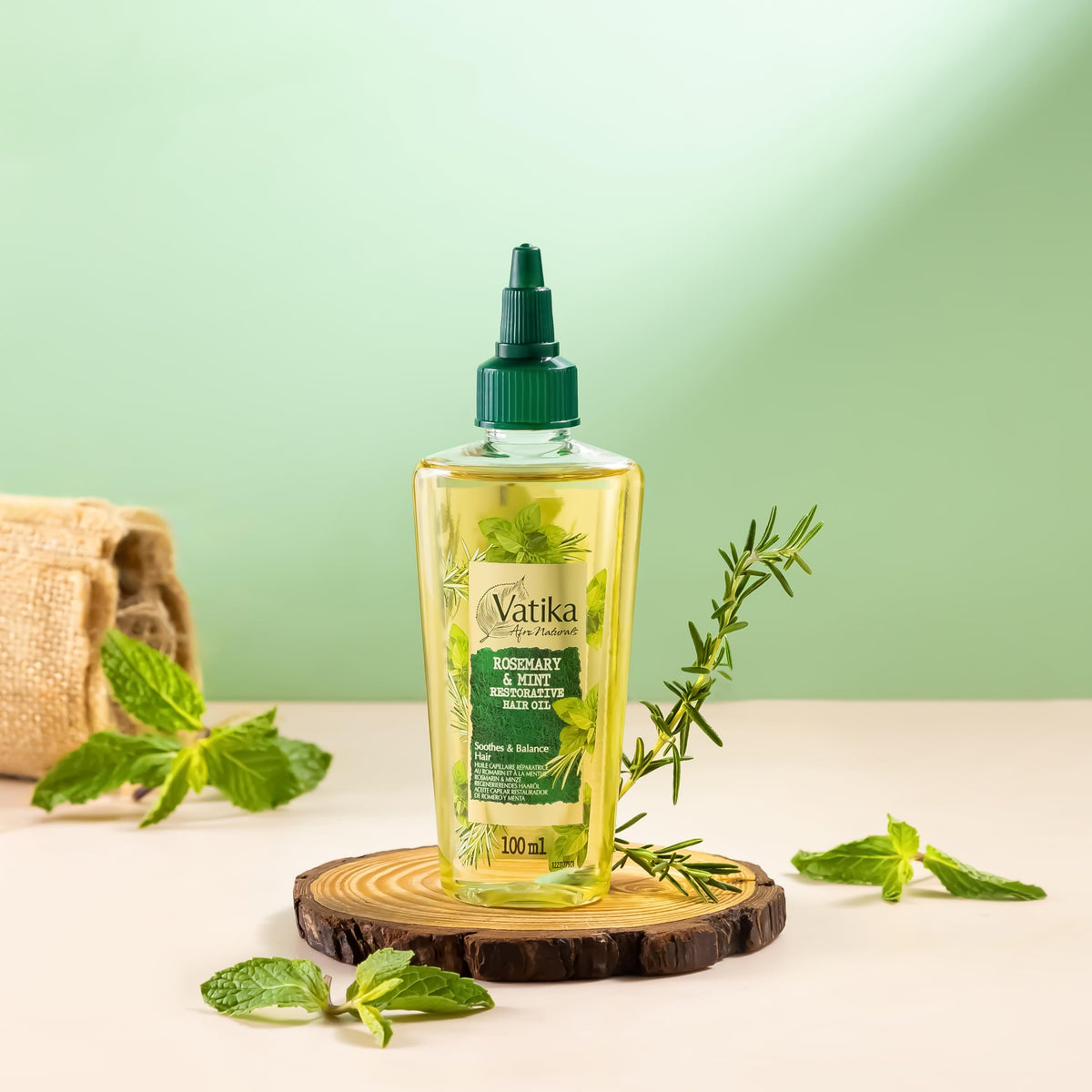 Vatika Naturals Vatika Afro Naturals Rosemary & Mint Restorative Hair Oil - 100 ml | Balances, Soothes, & Nurtures Hair With Natural Blend