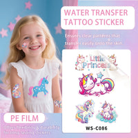 AmiCera Glitter Tattoos for Kids, 12 Sheets Temporary Tattoos for Kids Girls Boys, Fake Tattoo for Unicorn Birthday Party Bag Fillers, Face Body Sticker Party Decor Gifts Supplies, Safe & Long Lasting