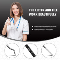 FERYES Ingrown Toenail Tools,Toenail Lifter and Toenail File Kit for Ingrown Toenails Treatment - Surgical Grade Stainless Steel