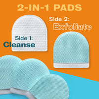 MYLEE Mylee 2 in 1 Exfoliating & Cleansing Pads - Ideal for Travelling - Make-Up Pads - Vegan & Cruelty Free - 25 pads In Jar