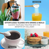 Collagen with Hyaluronic Acid - High Strength 10,000mg - Plus 9 Vitamins - for Skin, Hair, Nails, Gut Health, Bones, Muscles & Joints. Sustainably Sourced. No Additives. Made in UK