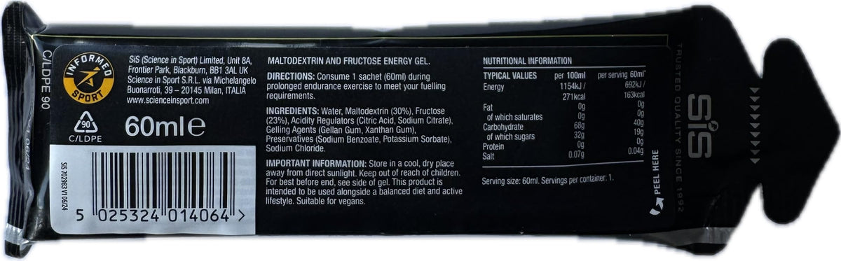 E-TAIL 24/7 SIS Beta Fuel Energy Gels for Cycling Running Triathlon - Dual-Source Carbohydrate Blend - 40 g of Carbs - Gluten-Free - Informed Sport Certified - 4 Pack (4 Pack, Unflavoured)
