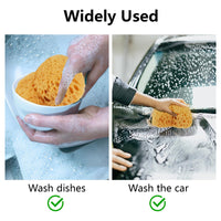 Maxmoc Natural Sponge,2 Pcs Bath Sponges Honeycomb,Larger Shower Sea Sponge for Women Men,Exfoliating Deep Cleansing,Ultra-Soft for Sensitive Dry Skin (Yellow)