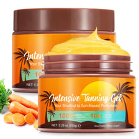 LEISGOTO Sunbed Tanning Accelerator, Premium Tan Accelerator Cream - for Sunbeds & Outdoor Sun, with Carrot Tanning Cream, Achieve a Natural Tan Skin - 150g