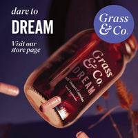 Grass & Co. Magnesium 200mg & Reishi Mushroom 600mg Sleep Capsules with Vitamin D, Sage, Vitamin B6 & Vitamin B5 | Dream | Supports Deep Sleep & Relaxation | 60 Capsules, 30 Servings
