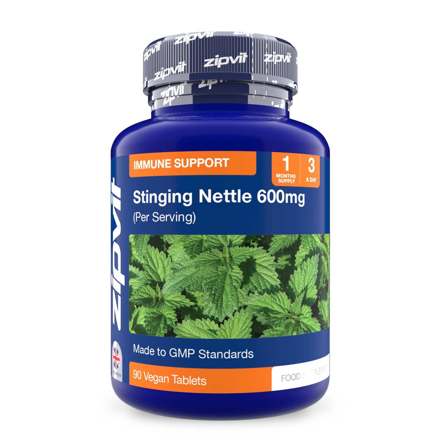 Zipvit Stinging Nettle 600mg, 200mg Per Tablet, 90 High Strength Vegan Tablets, Potent Antioxidant