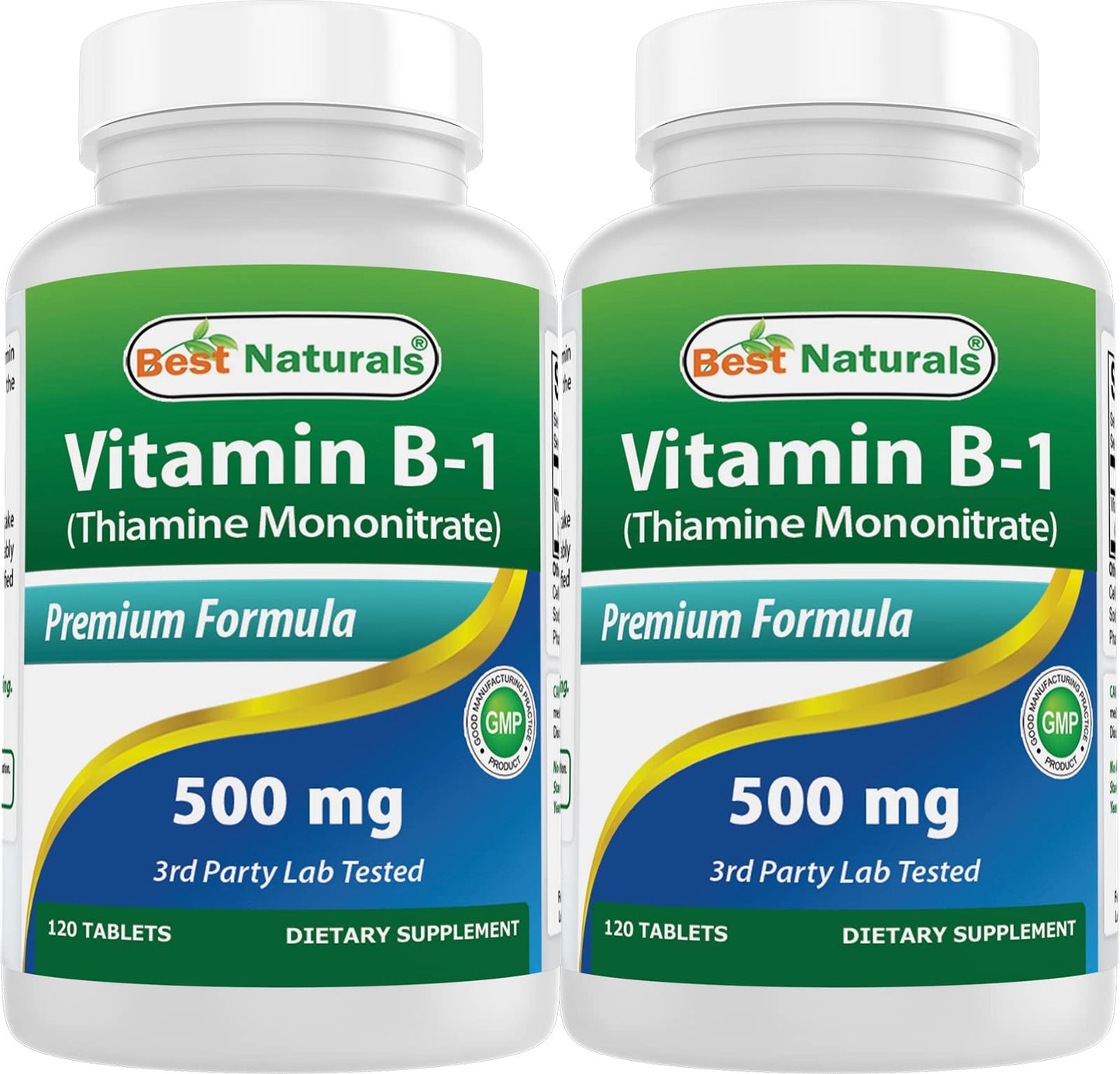Best Naturals Vitamin B1 as Thiamine Mononitrate 500 mg 120 Tablets (120 Count (Pack of 2))