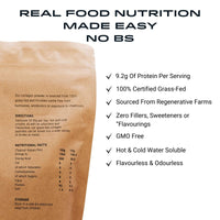 APE Nutrition Collagen Powder Peptides - Type 1 & 3 Bovine Collagen Protein, 100% Grass-Fed & Finished, Ancestral Supplement UK, Unflavoured, Improves Hair Skin & Nail Health