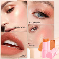 RUICHING Contour Stick, Cream Bronzer Blush Stick, Blushers for Cheeks Make Up, Natural Long Lasting Highly Pigmented Face Shaping & Contouring Stick, Smooth Easy to Apply Face Make-Up for Women