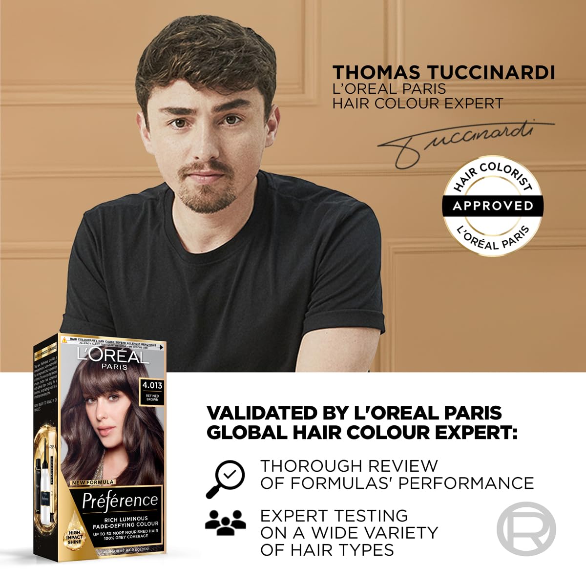 L'Oreal Paris Preference Hair Dye, Long Lasting, Luminous Permanent Hair Colour, 4.013, Paris