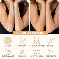 HERBENJOY Leg Makeup Full Coverage Concealer, Waterproof Body Concealer for Legs, Tattoo Cover Up Makeup, Scar & Veins, Long-Lasting, Correcting & Brightening Cream for Women, Medium Shade 100ml