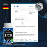 Vitamaze - amazing life Biotin Hair Growth 480 Tablets (+1 Year Supply) with Selenium + Zinc. Biotin 10.000mcg for Hair Growth, Skin and Nails Nourishment, Vegan Small Tablets, German Quality, Vitamaze®