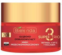 Bielenda Super Trio Retinol + Vit C + Collagen Deeply Rebuilding Anti-Wrinkle 70+ Cream 50ml