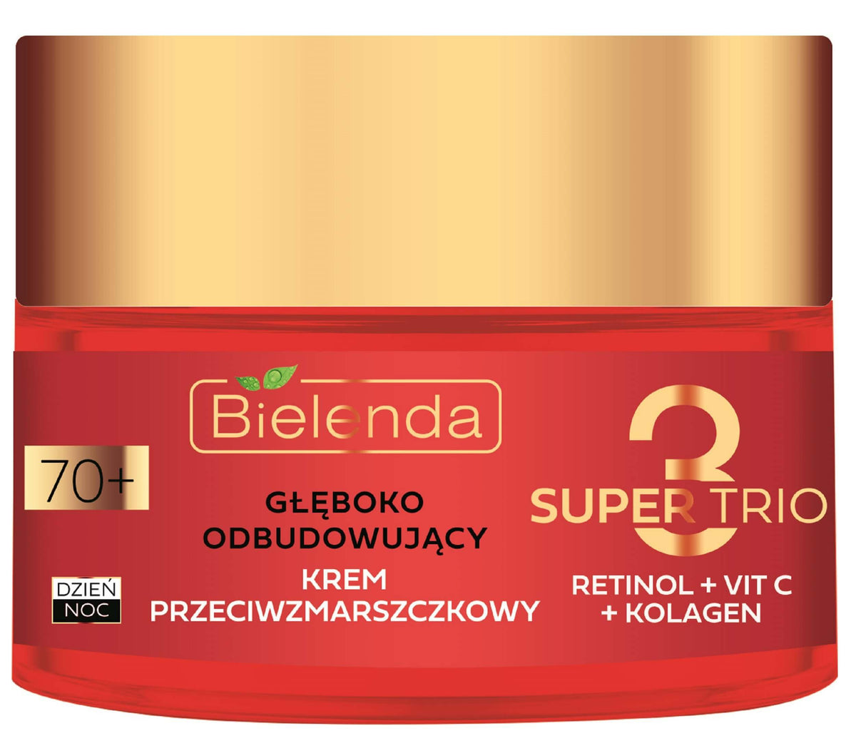 Bielenda Super Trio Retinol + Vit C + Collagen Deeply Rebuilding Anti-Wrinkle 70+ Cream 50ml