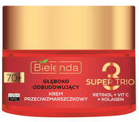 Bielenda Super Trio Retinol + Vit C + Collagen Deeply Rebuilding Anti-Wrinkle 70+ Cream 50ml