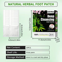 Ganbaro 20 Pcs Detox Foot Patches,Natural Detox Foot Pads with Bamboo Vinegar and Ginger,Foot Patches to Help Remove Toxins & Improve Sleep Quality Enhance Blood Circulation,Stress Relief,Relaxation