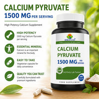 Brieofood Calcium Pyruvate 1500mg per Serving - 240 Vegetarian Capsules